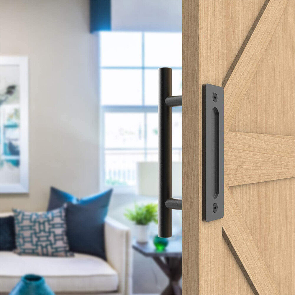 12" Barn Door Handle Sliding Flush Pull Wood Door Gate Hardware Stainless Steel 10