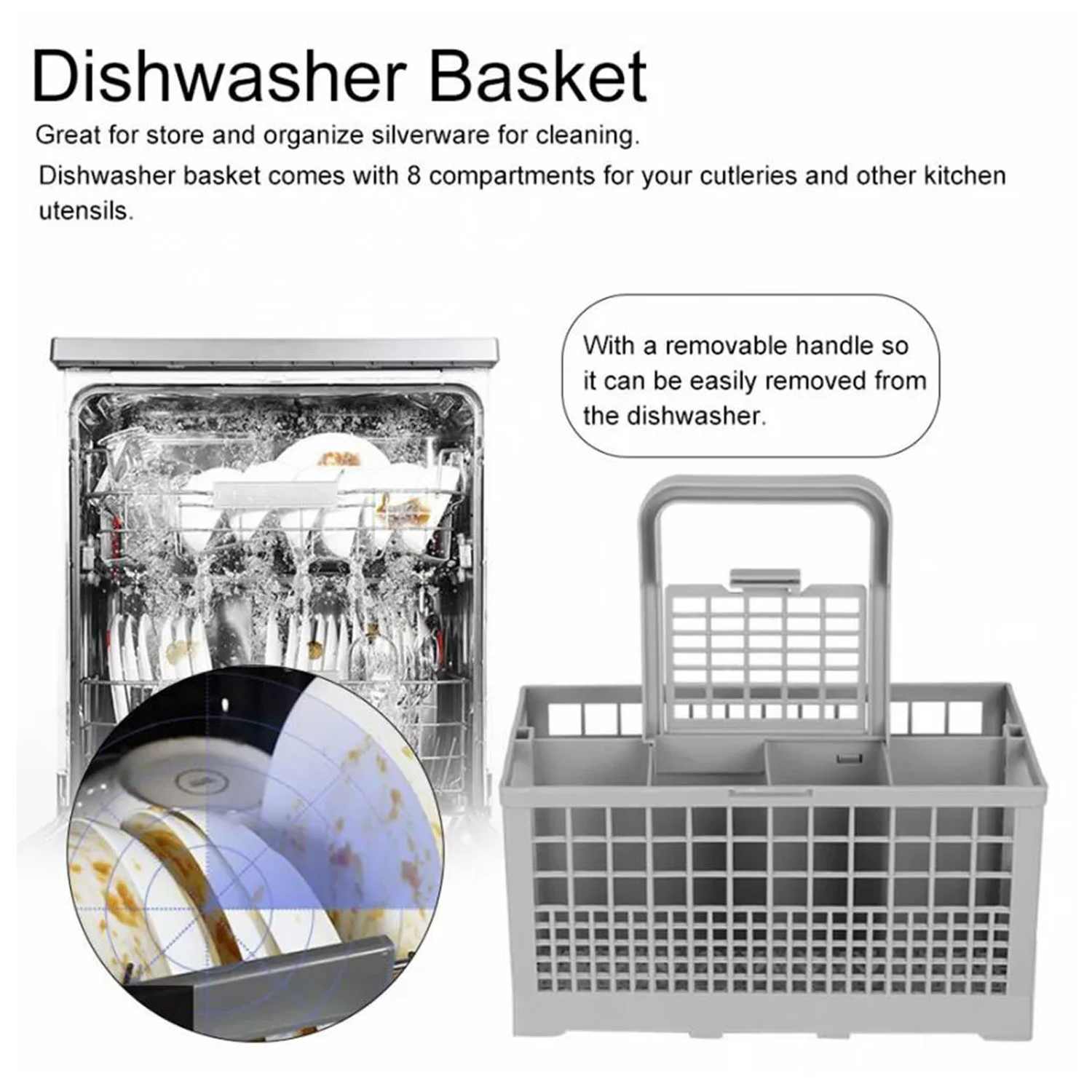 Dishlex dishwasher replacement cutlery basket Best reinforced base 240*140*120mm 9