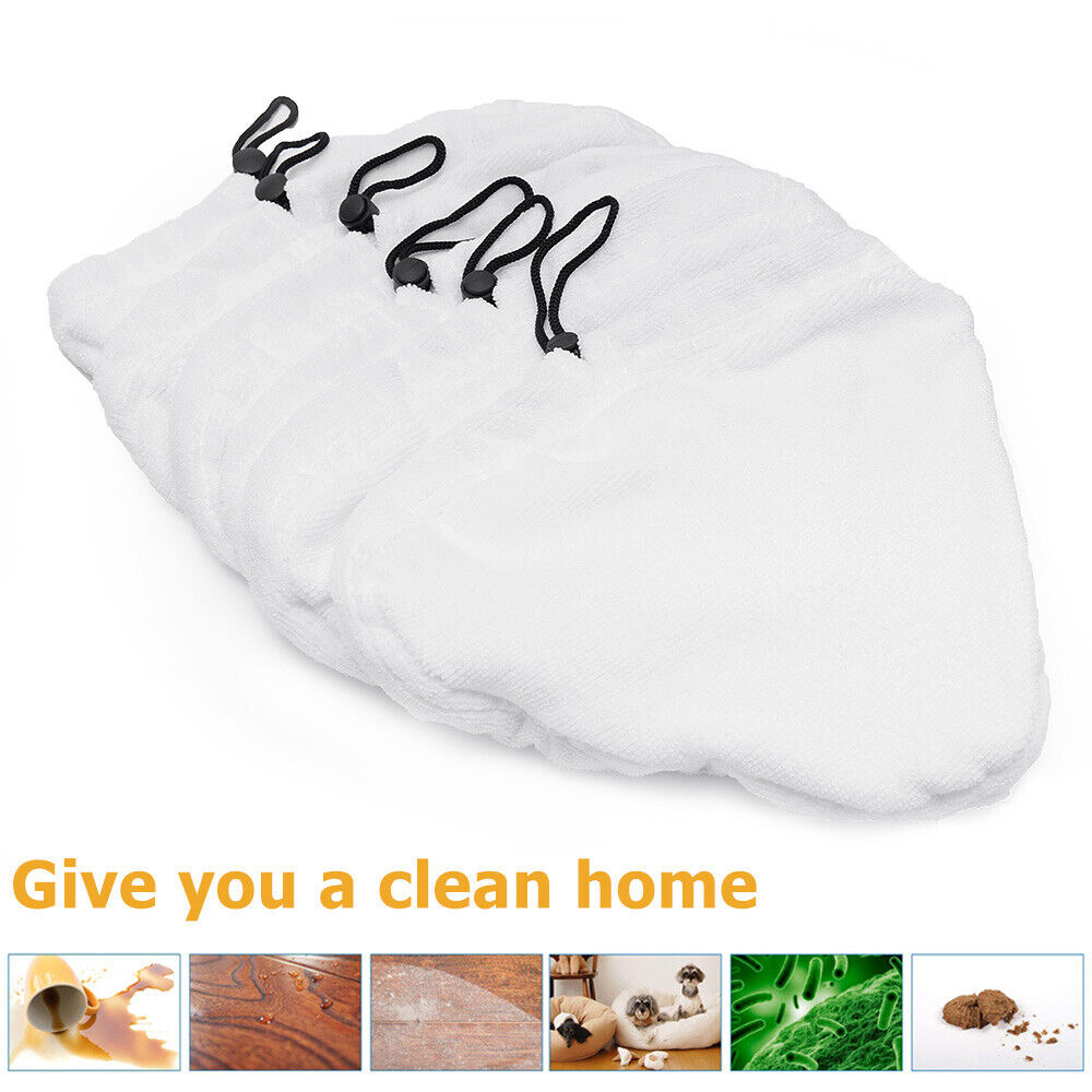 6PCS For H2O H20 Steam Mop Pads Replacement Reusable Washable Cloths Microfiber 8