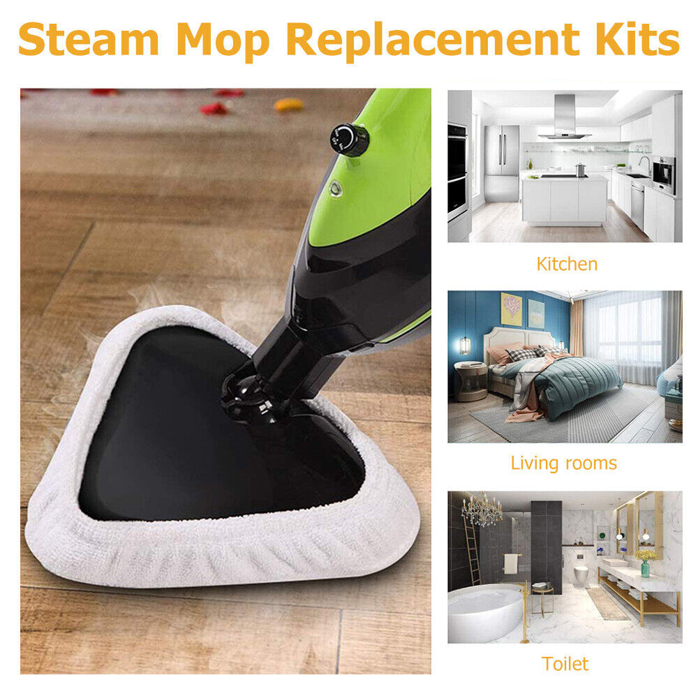 6PCS For H2O H20 Steam Mop Pads Replacement Reusable Washable Cloths Microfiber 10