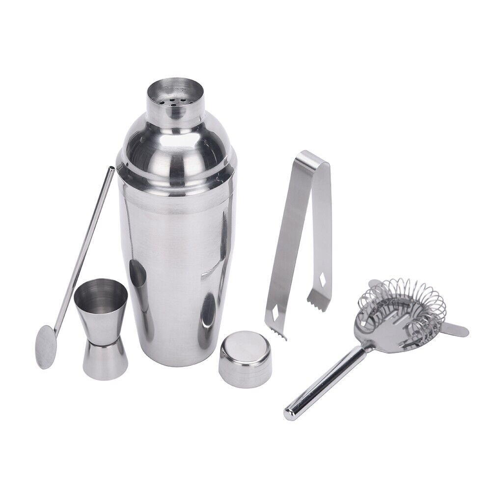 Boston Cocktail Shaker Set Maker Mixer Martini Spirit Bar Strainer Bartender Kit 4