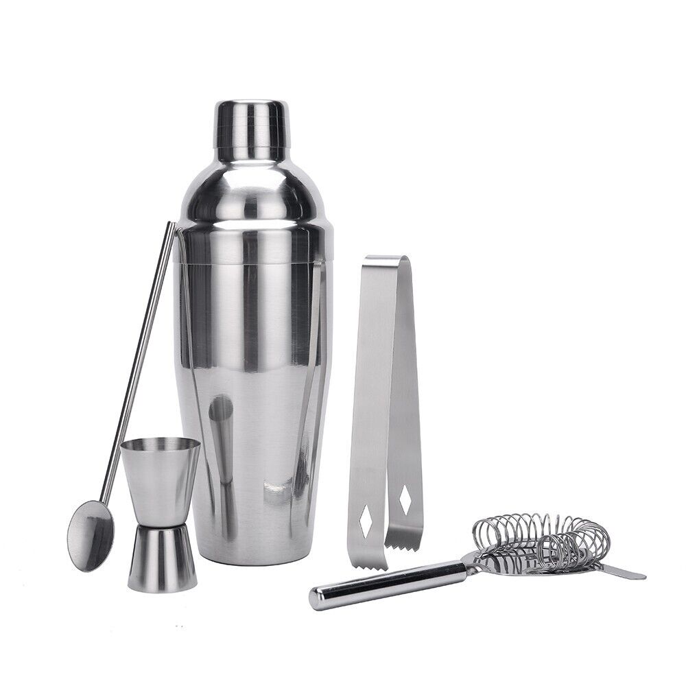 Boston Cocktail Shaker Set Maker Mixer Martini Spirit Bar Strainer Bartender Kit 7