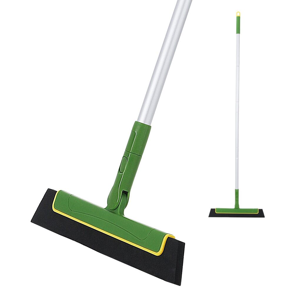 Green Floor Squeegee WiperBroom Floor Tile Cleaning Household Extendable Handle 4