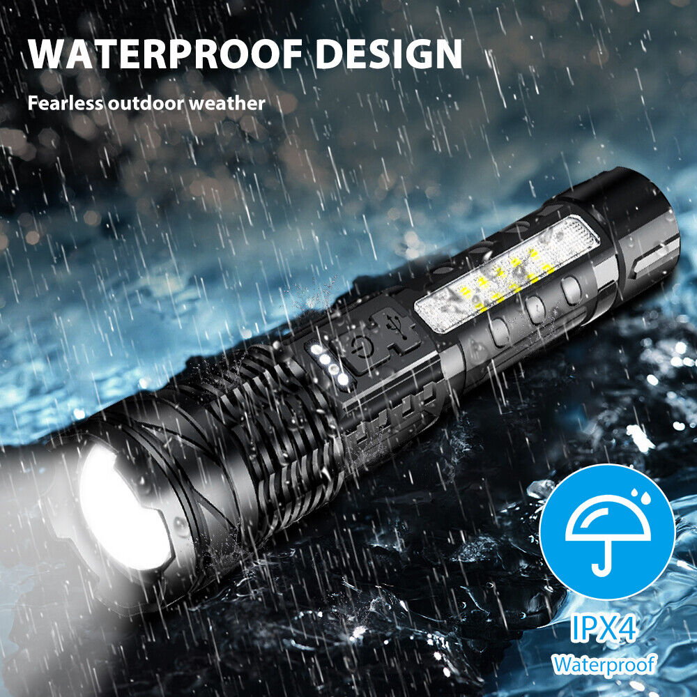 Super Bright 30W 14LED Flashlight White Laser Tactical Torch Lamp for Camping AU 10