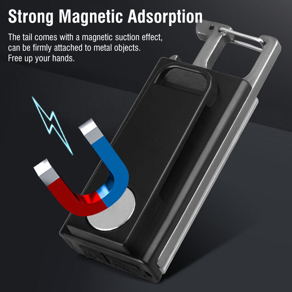 Mini Flashlight Keychain USB Rechargeable Cob Waterproof Portable Led Work Light 3