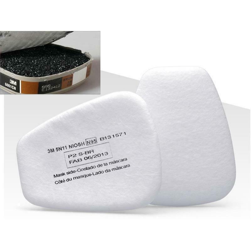 7 IN 1 Gas Mask Full Face Respirator Paint Spray Chemical Facepiece Reusable AU 3