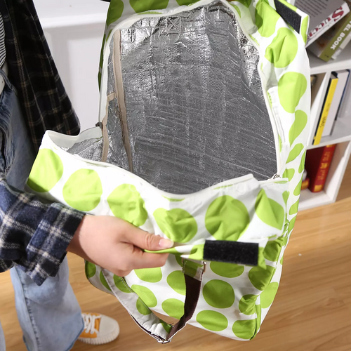 Shopping Trolley Cart Bag Foldable Wheels Carts Bags Market Luggage Basket green circle 7