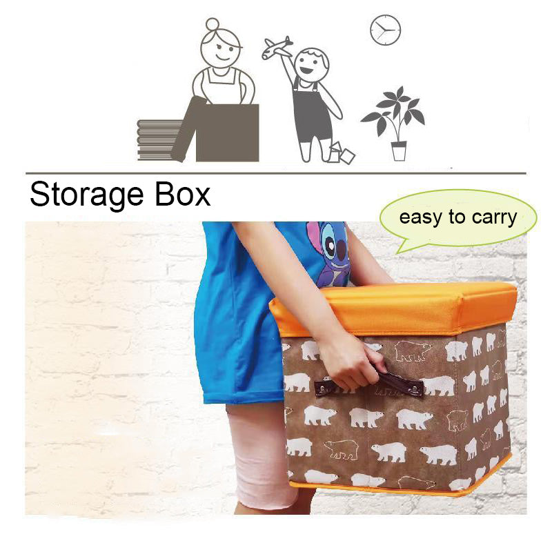 Folding Ottoman Storage Stool Cube Footstool Stool Blanket Box With Cover AU 6