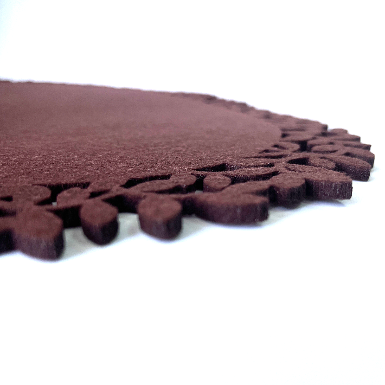 4Pc Leaf Edge Felt Placemats Heat Insulation Coffee Cup Mat Table Decor At First 6