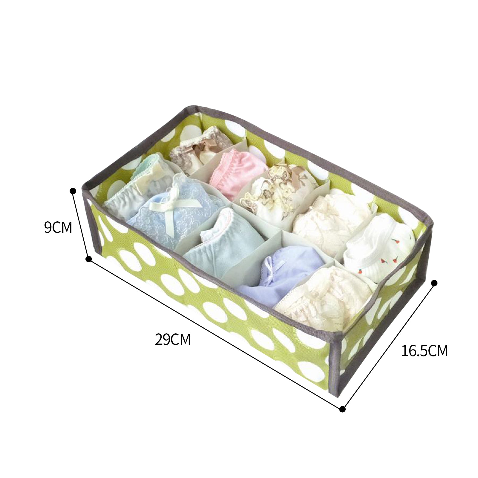 2Pcs 10 Grids Underwear Sock Panties Drawer Storage Bag Organizer Wardrobe Box 3