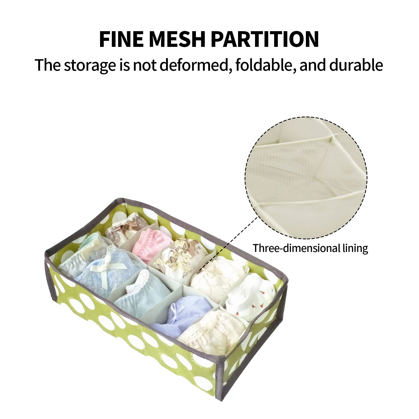 2Pcs 10 Grids Underwear Sock Panties Drawer Storage Bag Organizer Wardrobe Box 6