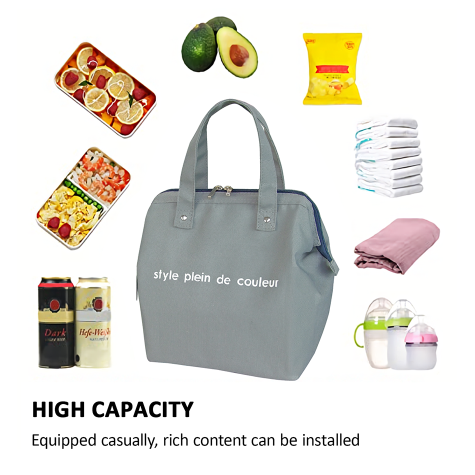 Insulated Thermal Cooler Lunch Bag Portable Picnic Storage Bag Pouch 22*14*25cm 3