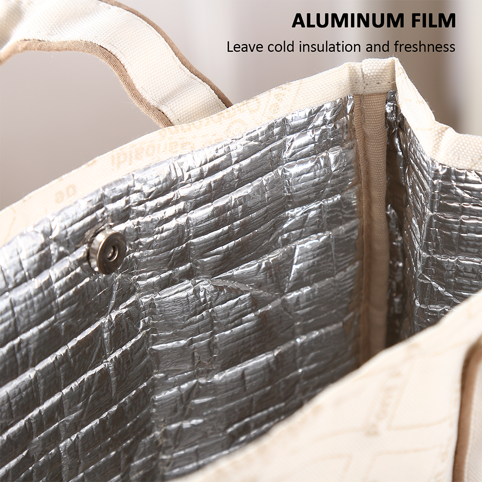 Portable 22*11.5*25cm Insulated Lunch Bag Food Container Picnic Storage Handbag 8