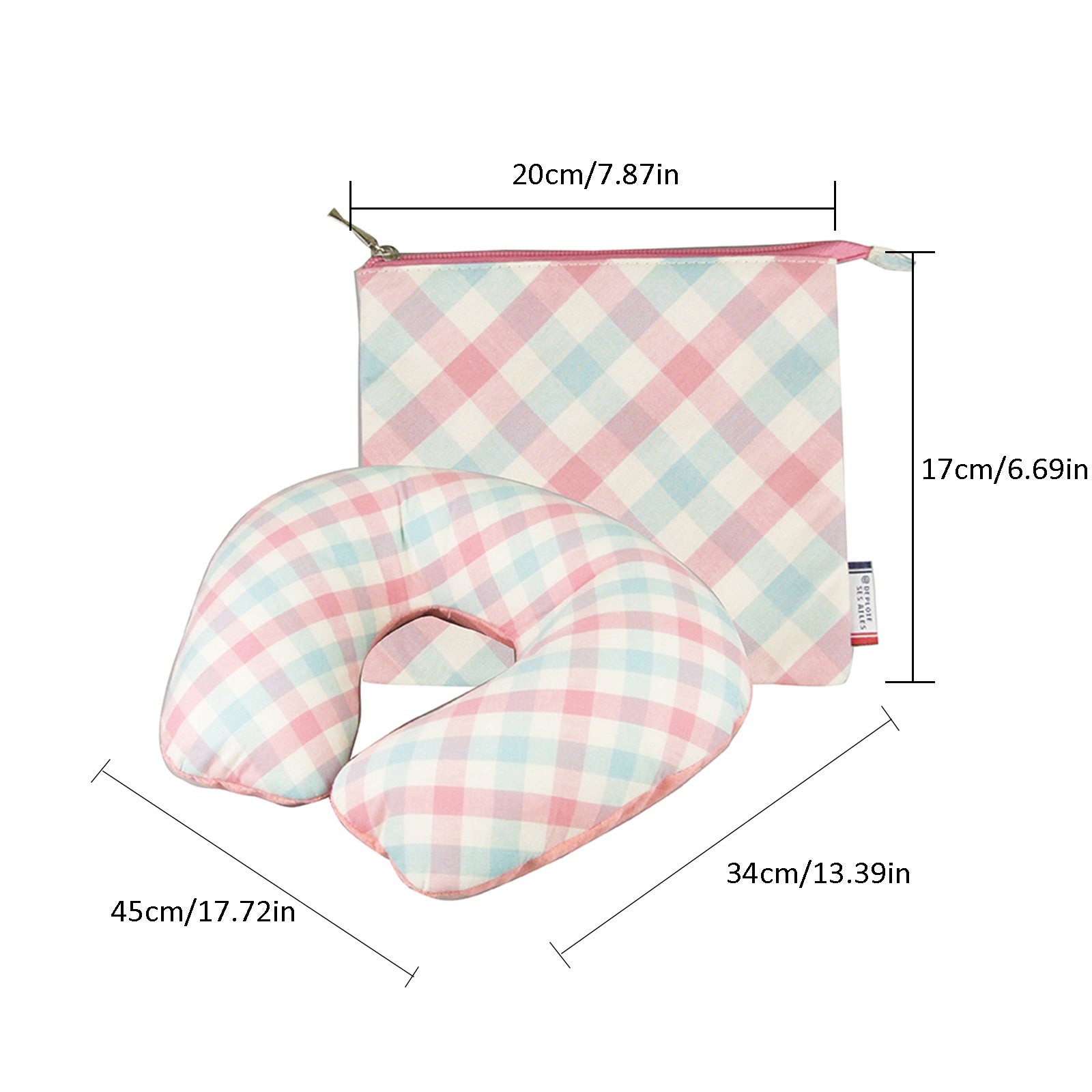 Inflatable U Shaped Travel Neck Pillow Portable Car Flight Head Rest Cushion 4