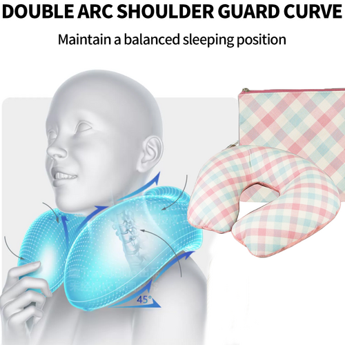 Inflatable U Shaped Travel Neck Pillow Portable Car Flight Head Rest Cushion 6