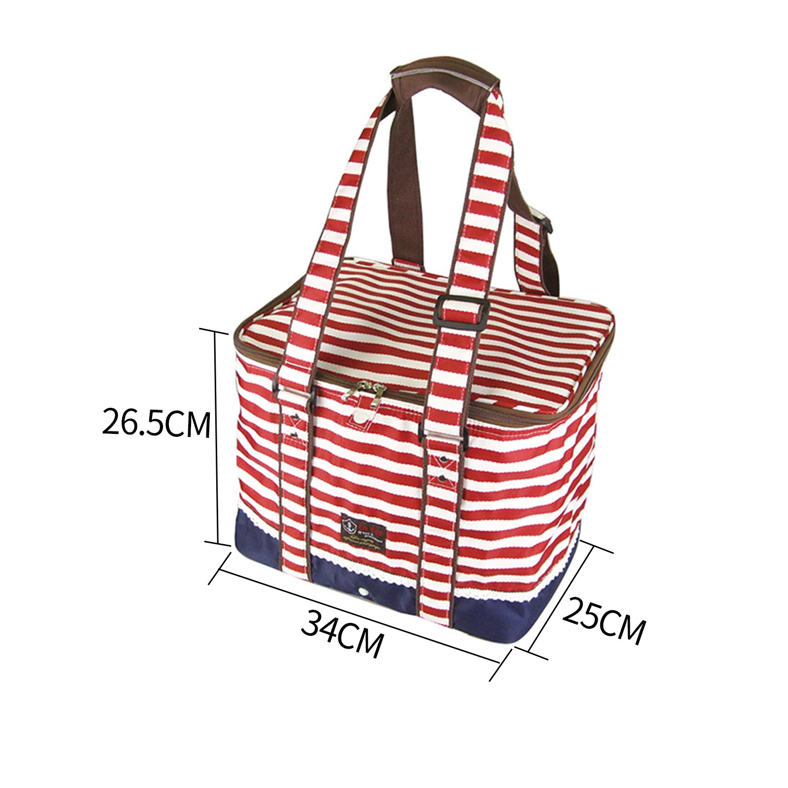Red Insulated Picnic Bag Thermal Cooler Portable Lunch Food Tote Carry Storage Bag 3