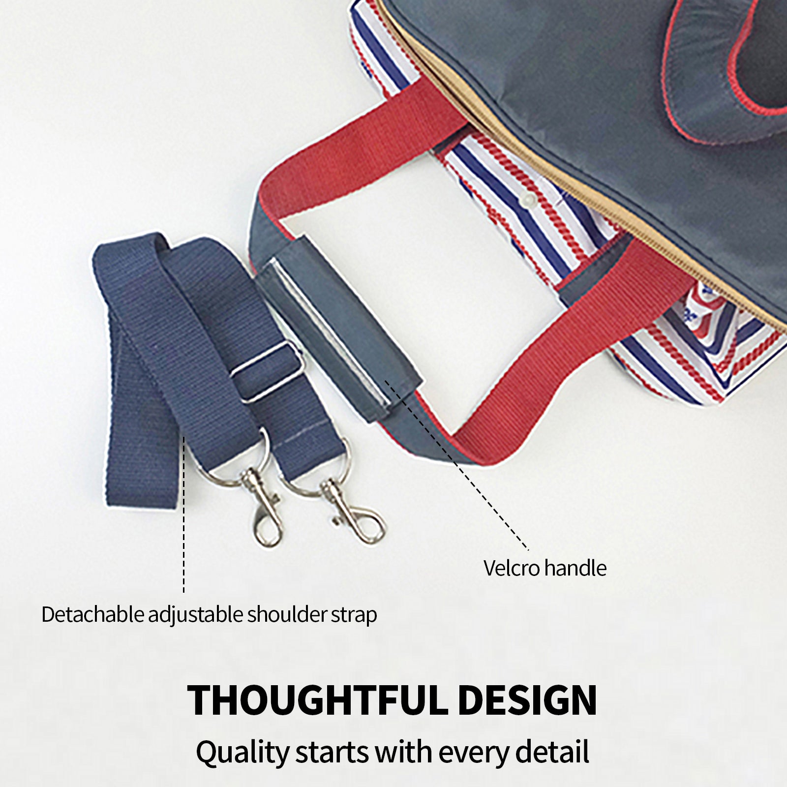 Red Insulated Picnic Bag Thermal Cooler Portable Lunch Food Tote Carry Storage Bag 5