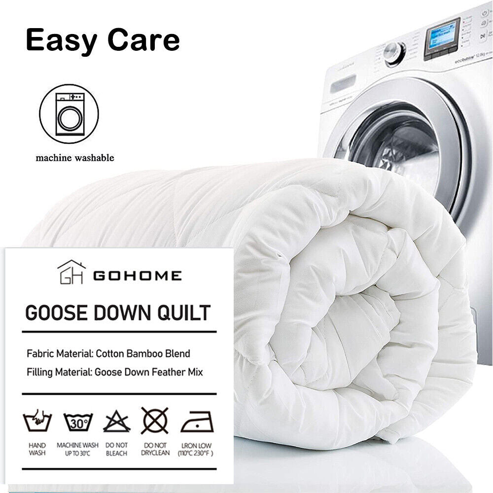 Goose Feather Down Quilt 500 GSM Duvet Doonas Queen:210x210cm 10