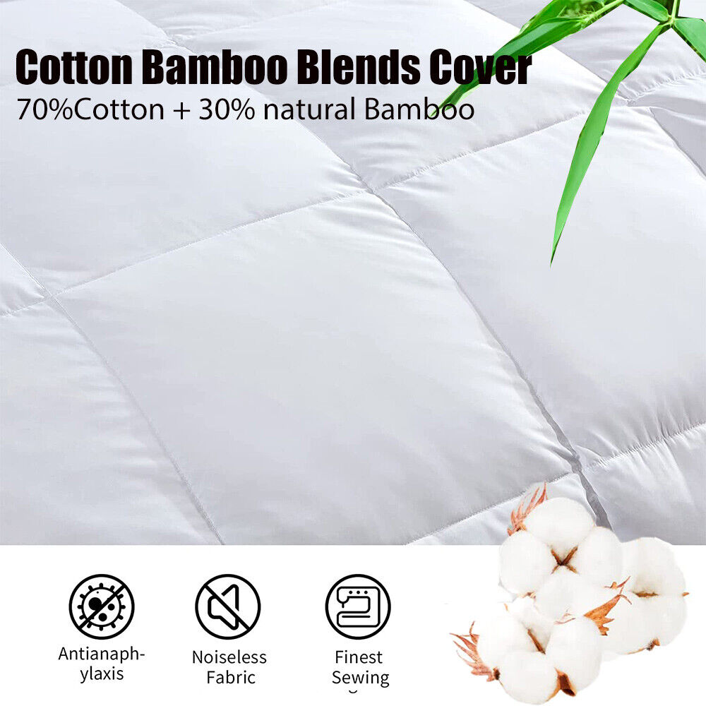 Goose Feather Down Quilt 700 GSM Duvet DoonasQueen:210x210cm 6