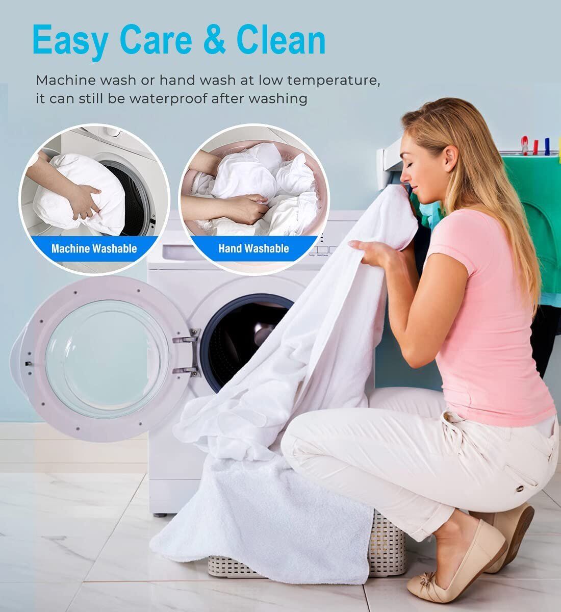 100% Terry Cotton Fitted Mattress Protector Waterproof King 10