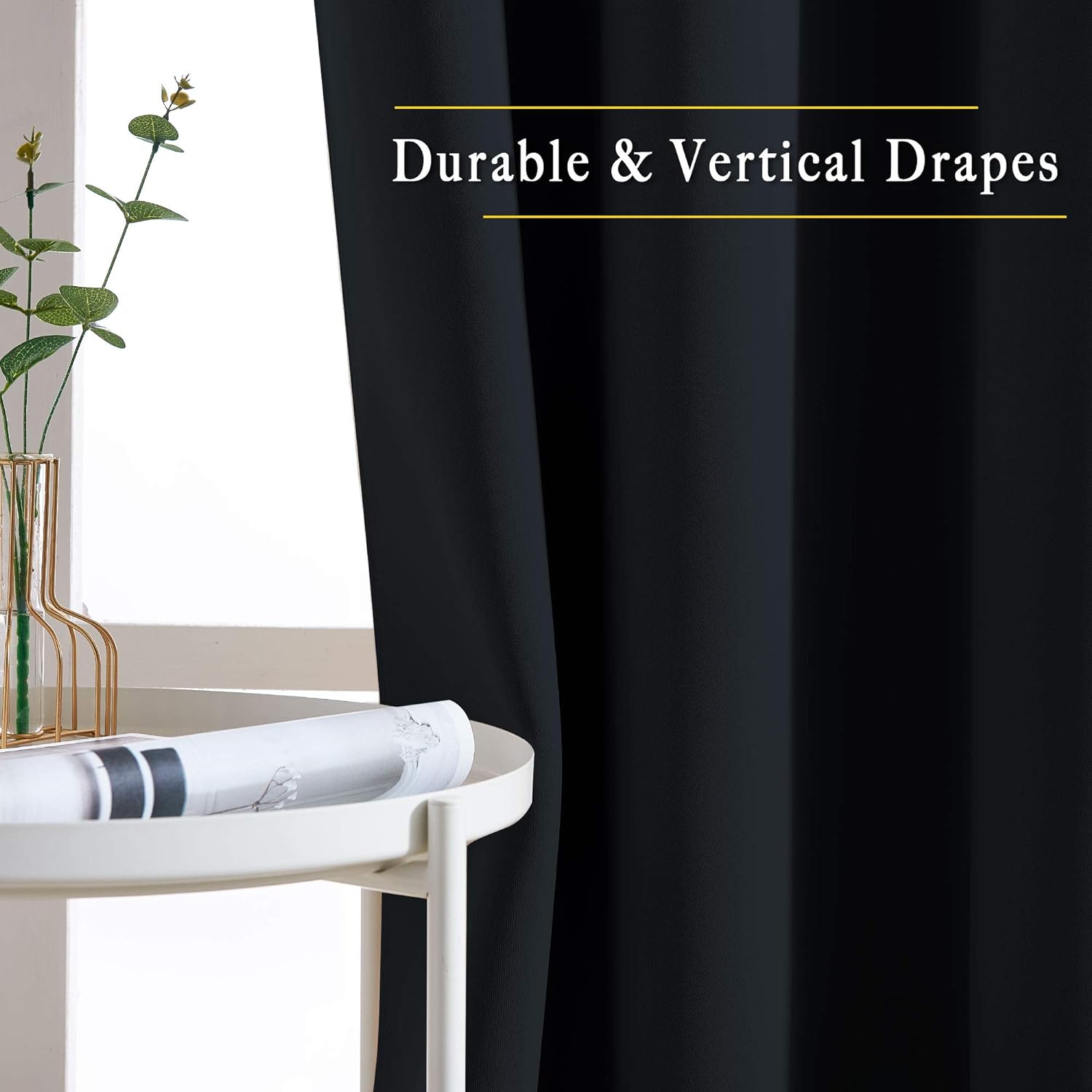 2X Blockout Curtains 100% Blackout Window Curtain Draperies Pair Eyelet 3 Layers 132CM(W) x 160CM(D) 6