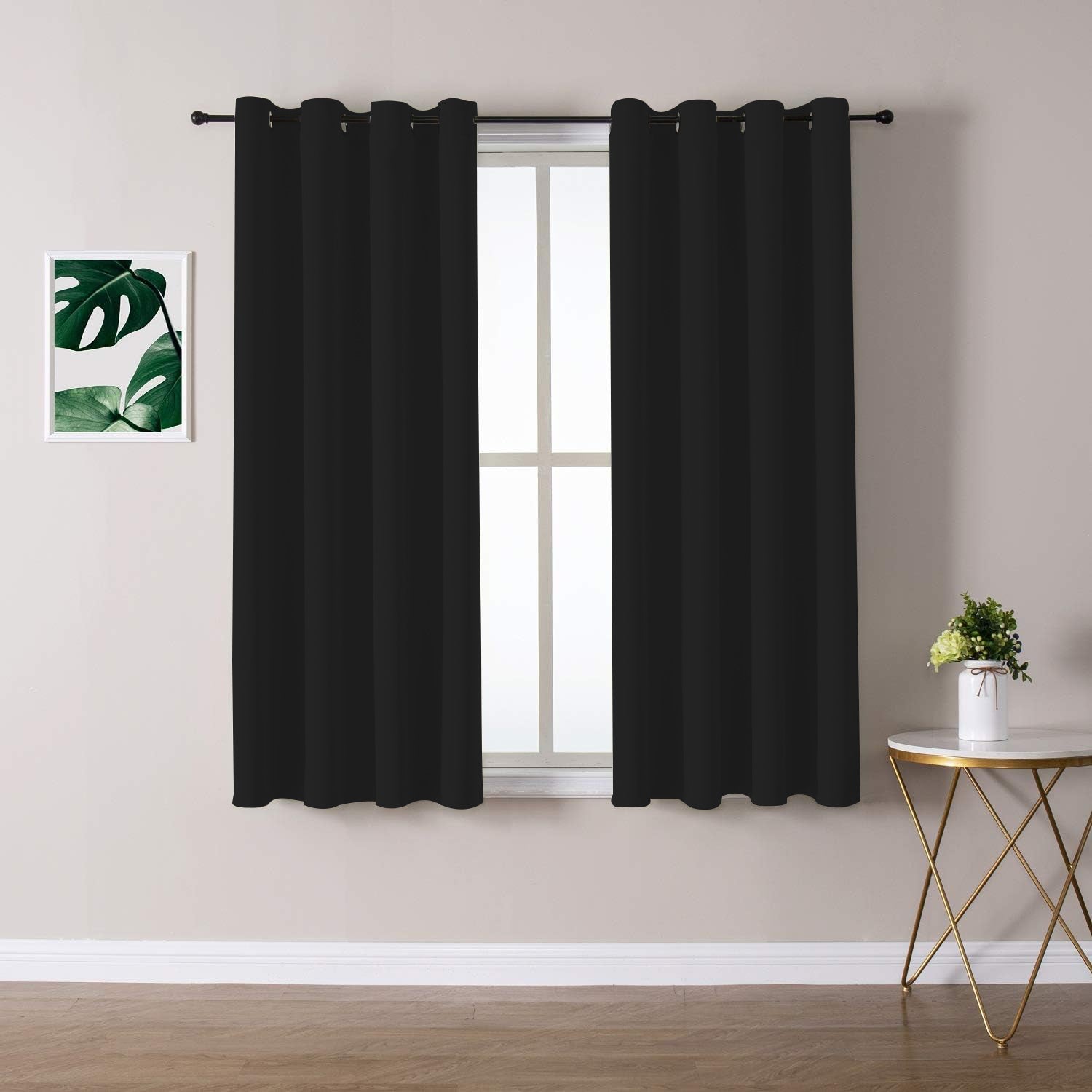 2X Blockout Curtains 100% Blackout Window Curtain Draperies Pair Eyelet 3 Layers 132CM(W) x 114CM(D) 8