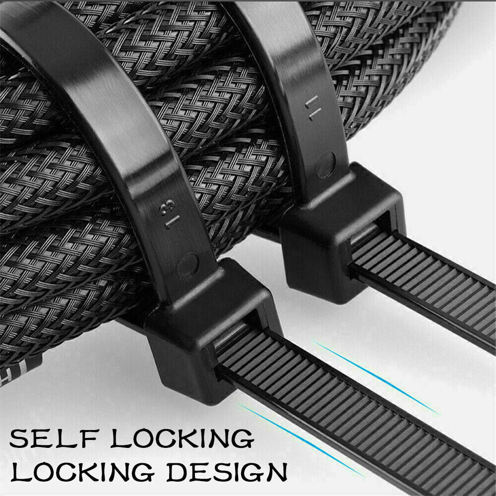 Cable Ties Zip Ties Nylon UV Stabilised 500pc Bulk Black Cable Tie 150mm x 2.5mm 4