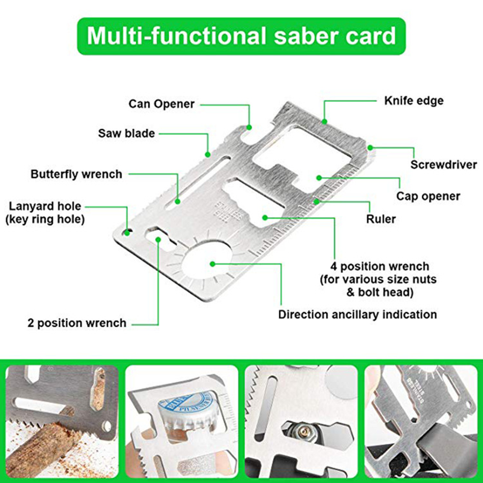 Camping Tool Emergency Survival Equipment Set Outdoor Sport Tactical Hiking Kit 6