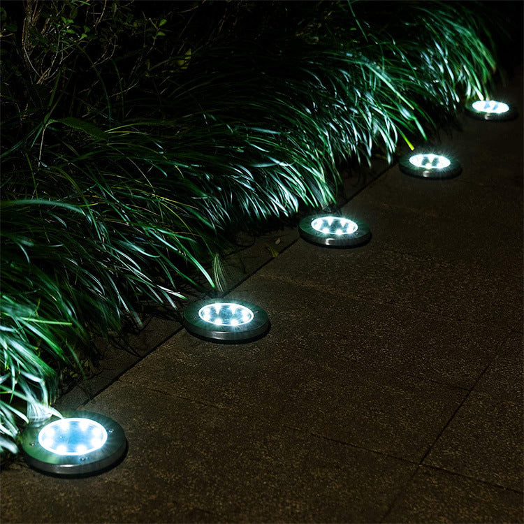 4pcs LED Solar Underground Light Waterproof Color Changing Garden Buried Lamp 4
