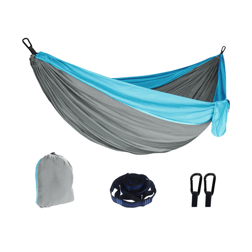 Outdoor Camping Hammock  Lightweight 260x140cm Portable Travel Lightblue 3