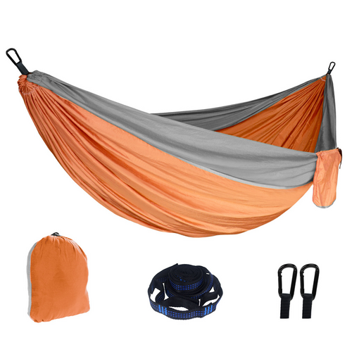 Outdoor Camping Hammock  Lightweight 260x140cm Portable Travel Orange 4