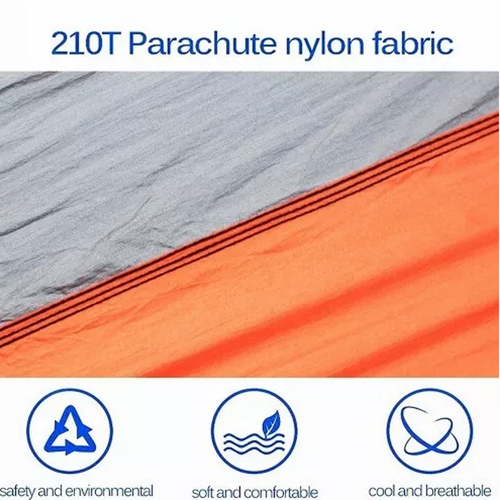 Outdoor Camping Hammock  Lightweight 260x140cm Portable Travel Orange 5