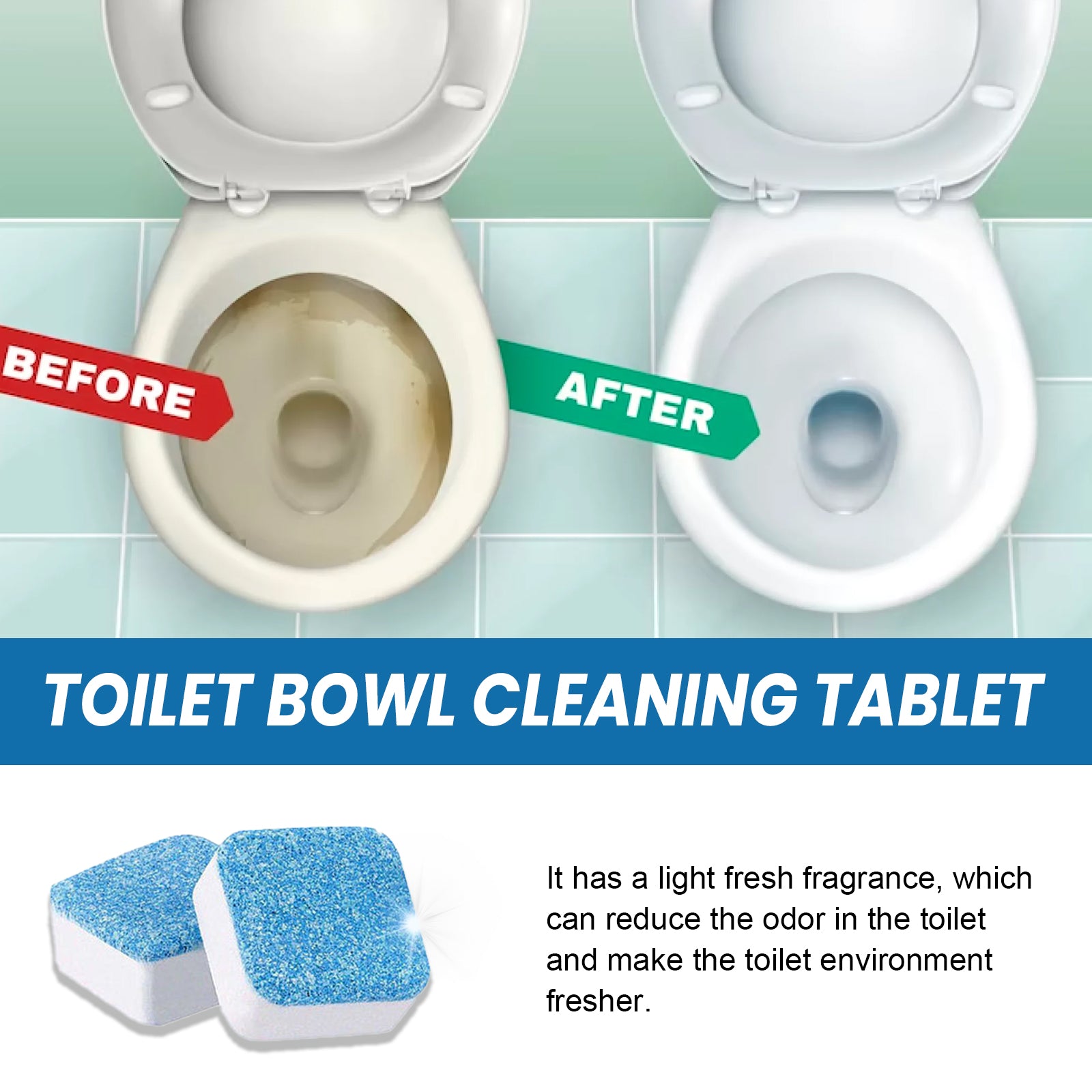 Toilet Bowl Cleaning Tablets Multi-Effect Decontamination, Descaling, Urine Stains, Toilet Cleaner, Deodorizing, Odorless, And Fragrant 6
