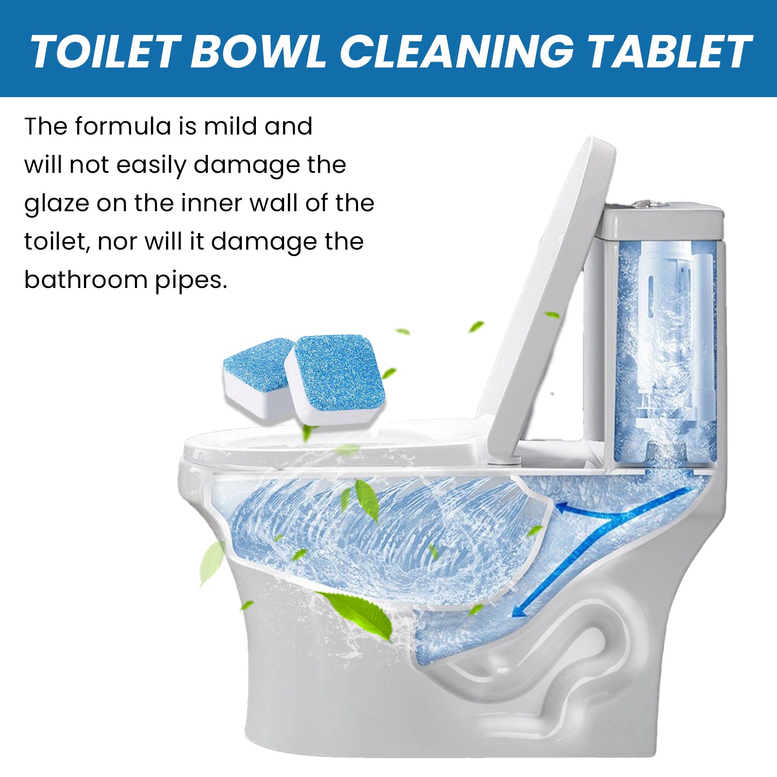 Toilet Bowl Cleaning Tablets Multi-Effect Decontamination, Descaling, Urine Stains, Toilet Cleaner, Deodorizing, Odorless, And Fragrant 7