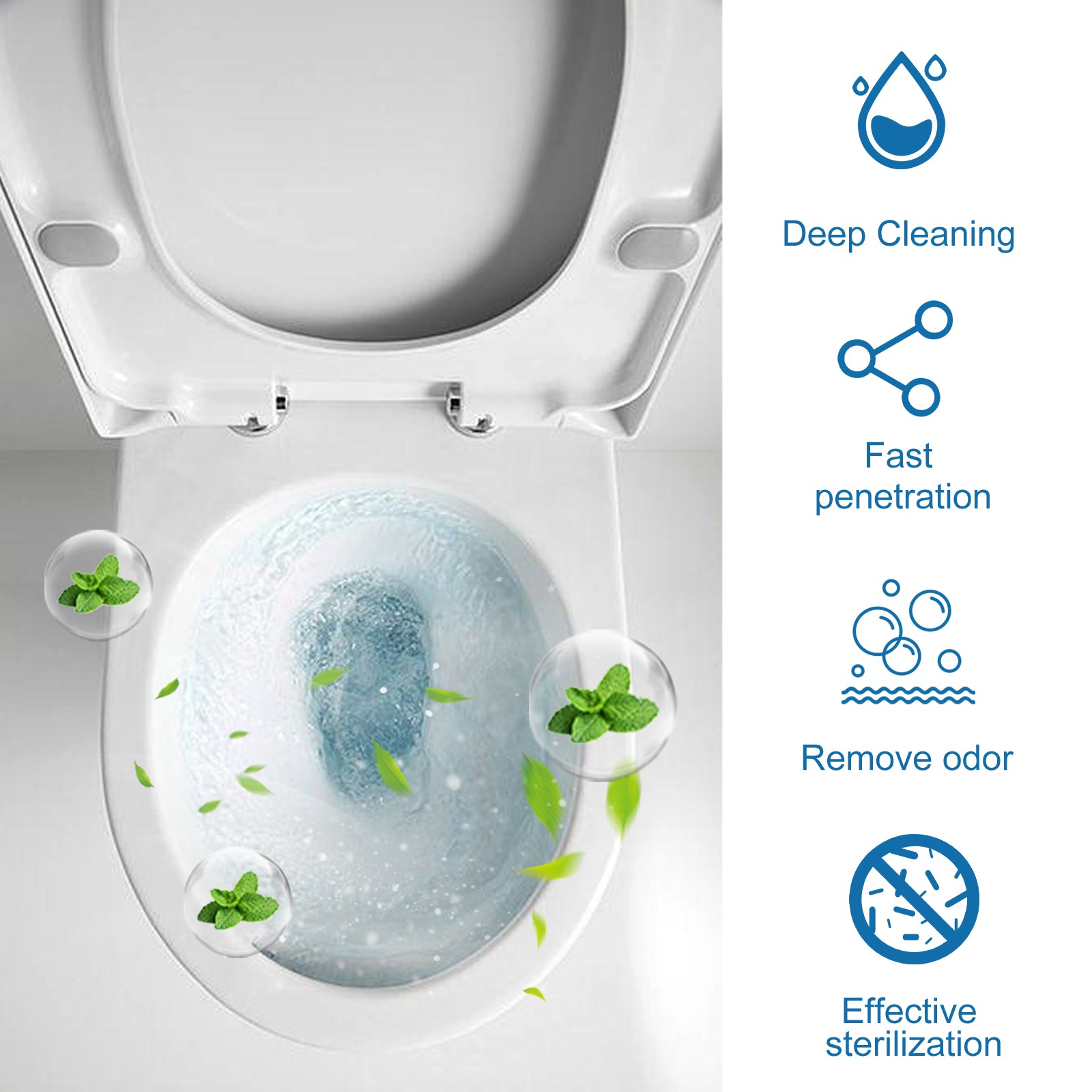 Toilet Bowl Cleaning Tablets Multi-Effect Decontamination, Descaling, Urine Stains, Toilet Cleaner, Deodorizing, Odorless, And Fragrant 10