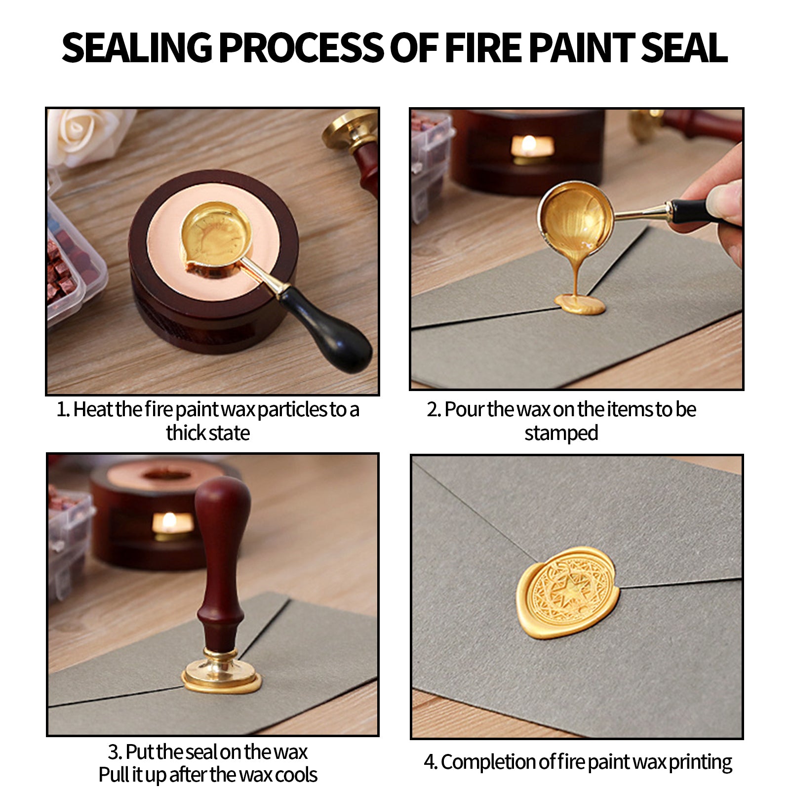 Vintage DIY Octagonal Sealing Wax Tablet Seal Stamp Wax Beads Wedding Invitation bluegreen 5