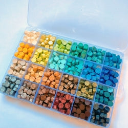 Vintage DIY Octagonal Sealing Wax Tablet Seal Stamp Wax Beads Wedding Invitation bluegreen 8