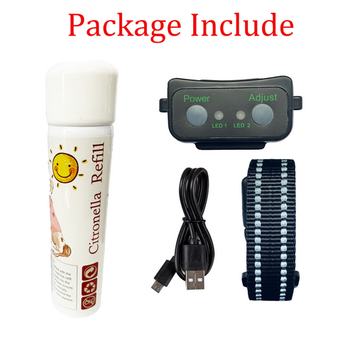 Dog Citronella Anti Bark Spray Collar Training Stop Barking Humane Rechargeable 8