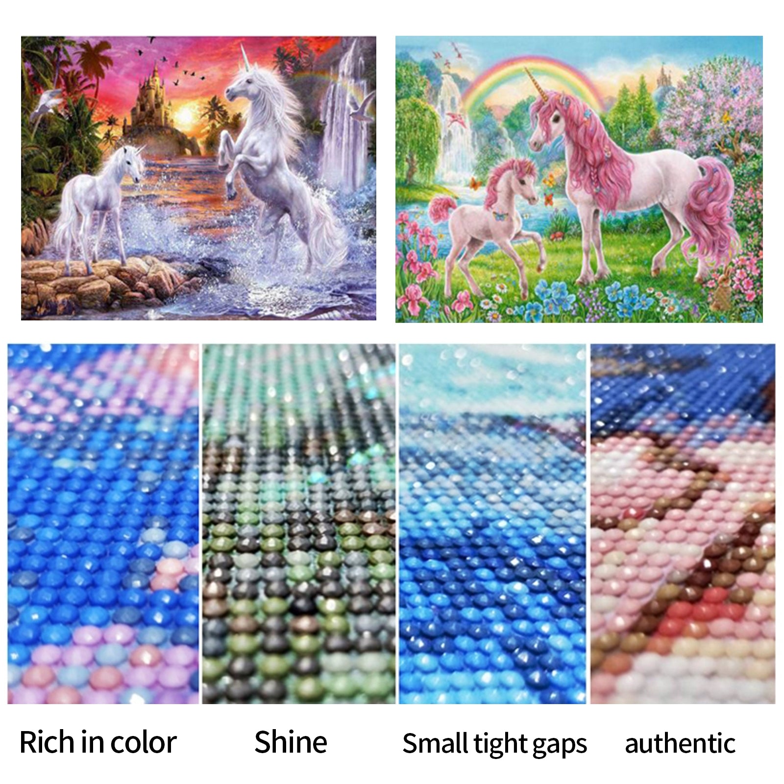 2PCS 5D Diamond Painting Kits Diamond Glue Art Kit Paint for Adults Kids DIY Gift 40x30cm 4