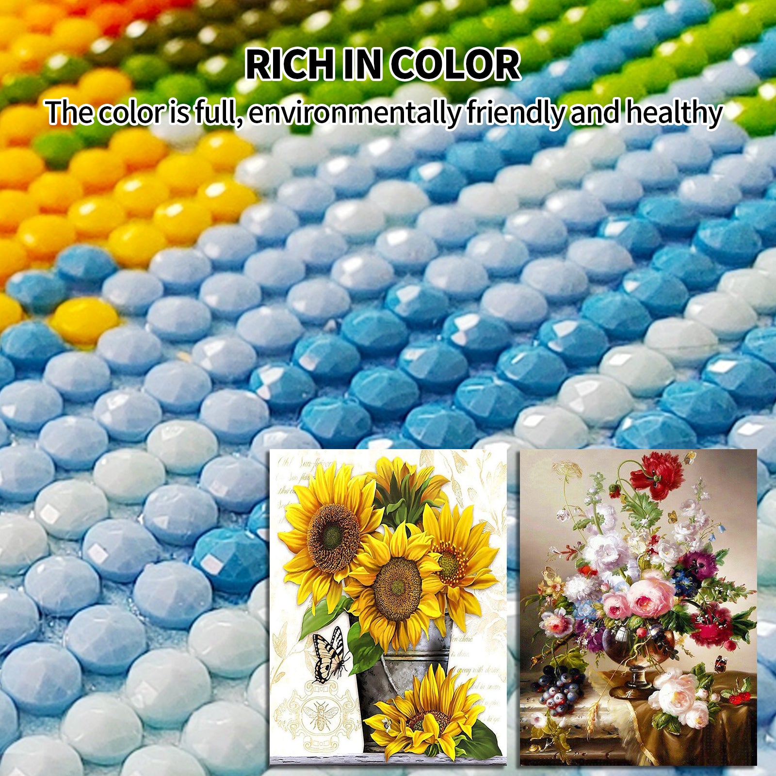 3PCS 5D Diamond Painting Kits Diamond Glue Art Kit Paint for Adults Kids DIY Gift 40x30cm 7