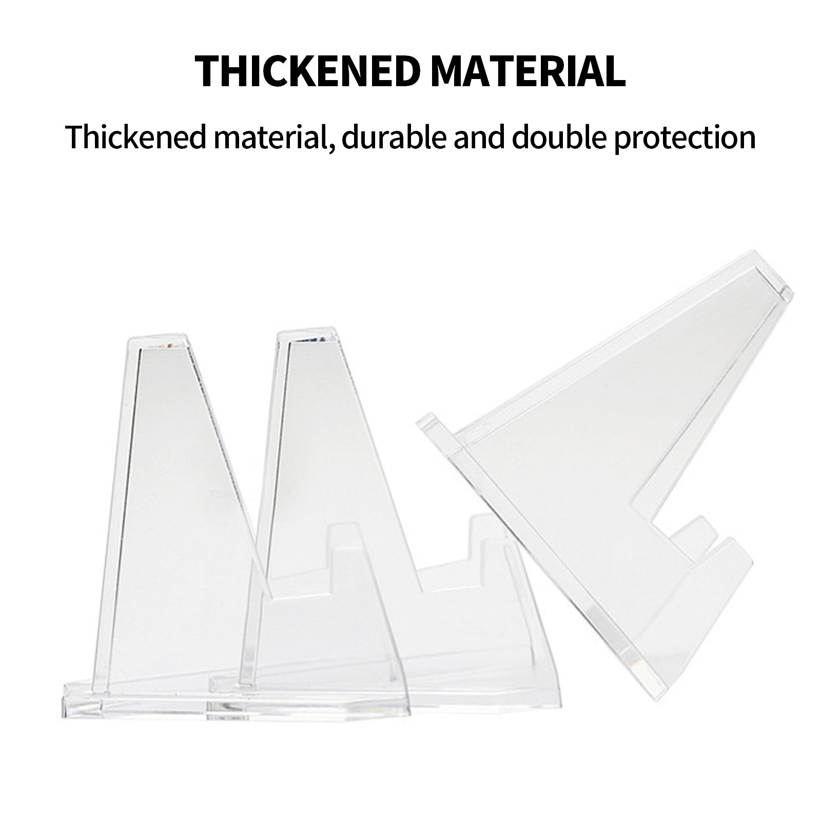 12pcs L Acrylic Clear Stand for Trading Card PSA Pokemon Card Holders Stand 5