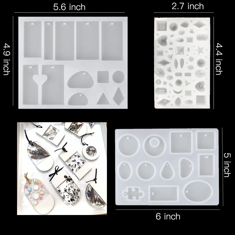 93Pcs/Set Resin Mold Epoxy Resin Mold Dropper Spoon Powder Set Kit Craft Tool 4