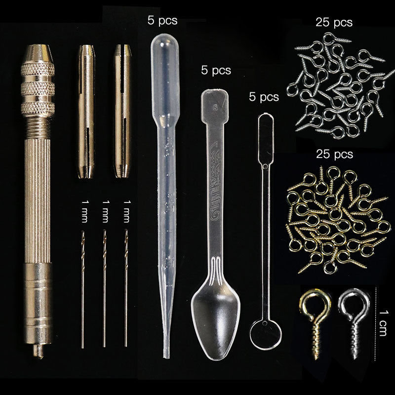 93Pcs/Set Resin Mold Epoxy Resin Mold Dropper Spoon Powder Set Kit Craft Tool 6