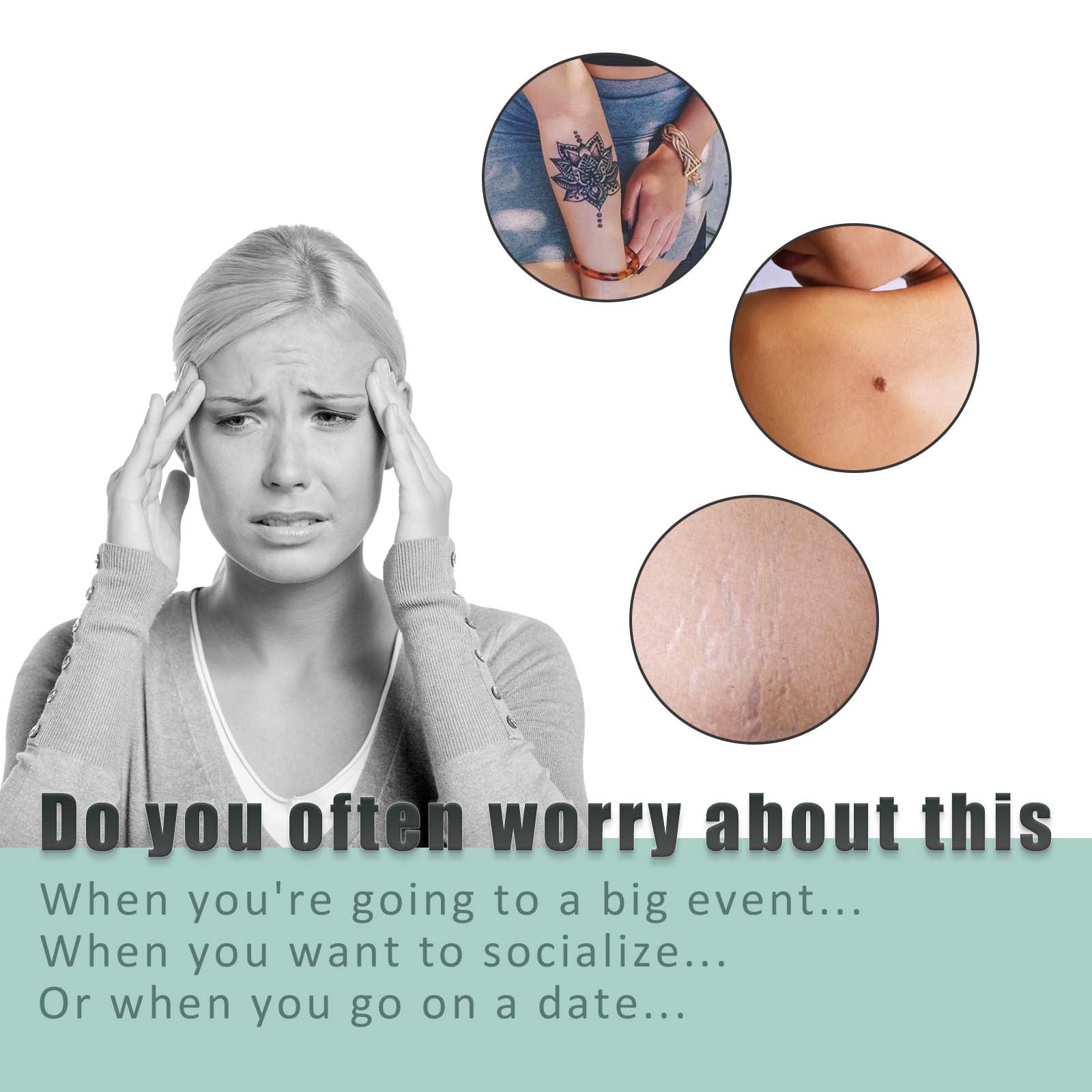 South moon Birthmark Skin Tone Concealer, Cover Body Scars Tattoo Spots Waterproof Color Masking Tape 5