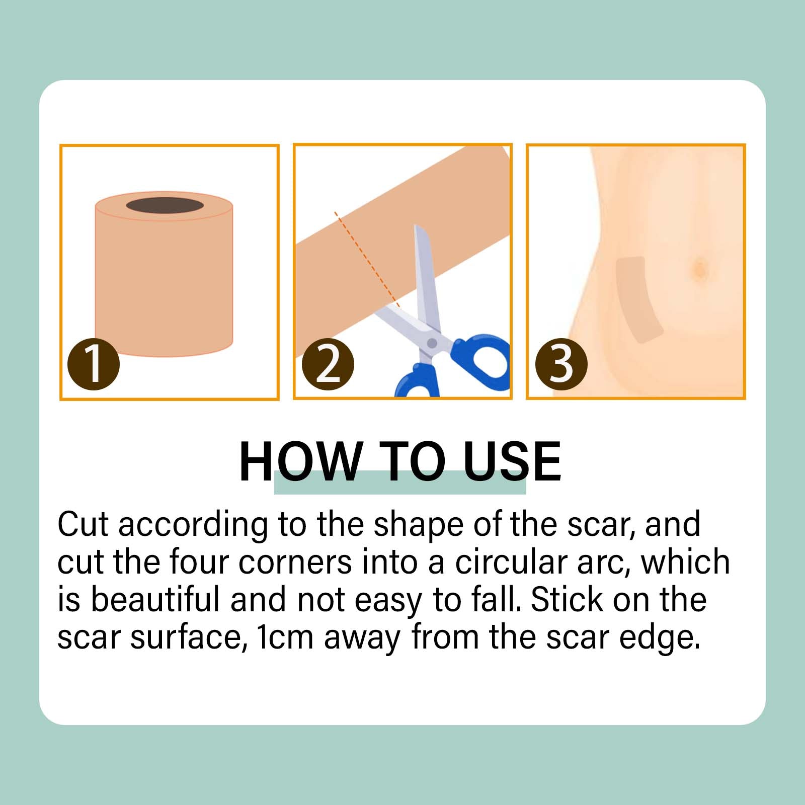 South moon Birthmark Skin Tone Concealer, Cover Body Scars Tattoo Spots Waterproof Color Masking Tape 6