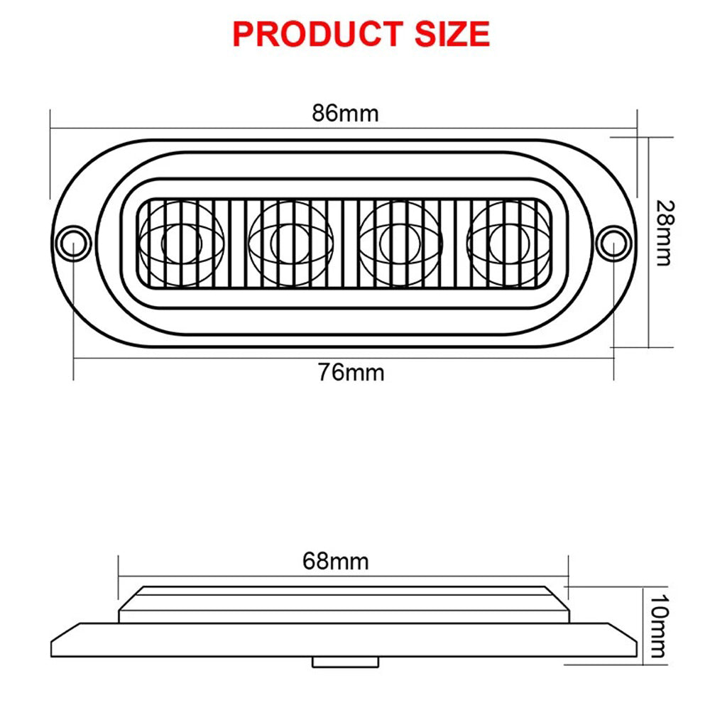 10x LED Clearance Lights Side Marker Lamp Red Amber Truck Trailer Caravan Lorry 3