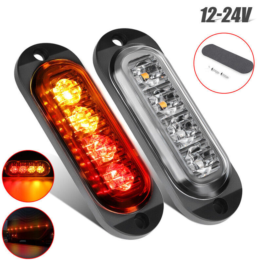 10x LED Clearance Lights Side Marker Lamp Red Amber Truck Trailer Caravan Lorry 5