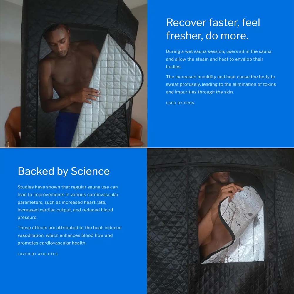 Home Portable Steam Sauna Tent w/Remote Control Foldable Chair Loss Weight AU 5