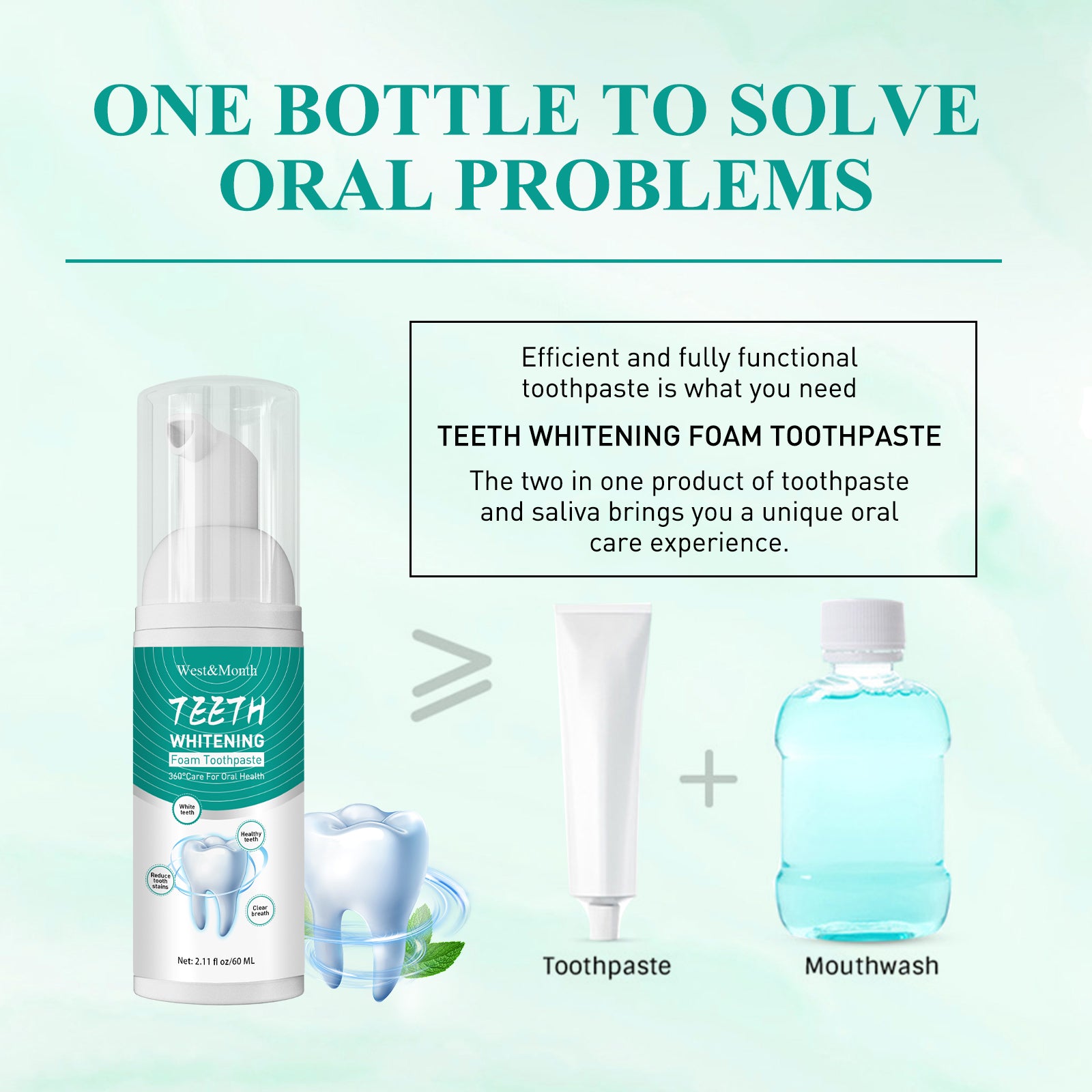 Foam Toothpaste Breath Freshening Whitening Toothpaste Tooth Anti-Moth Mouth Cleaning Tooth Stains And Gum Care 5