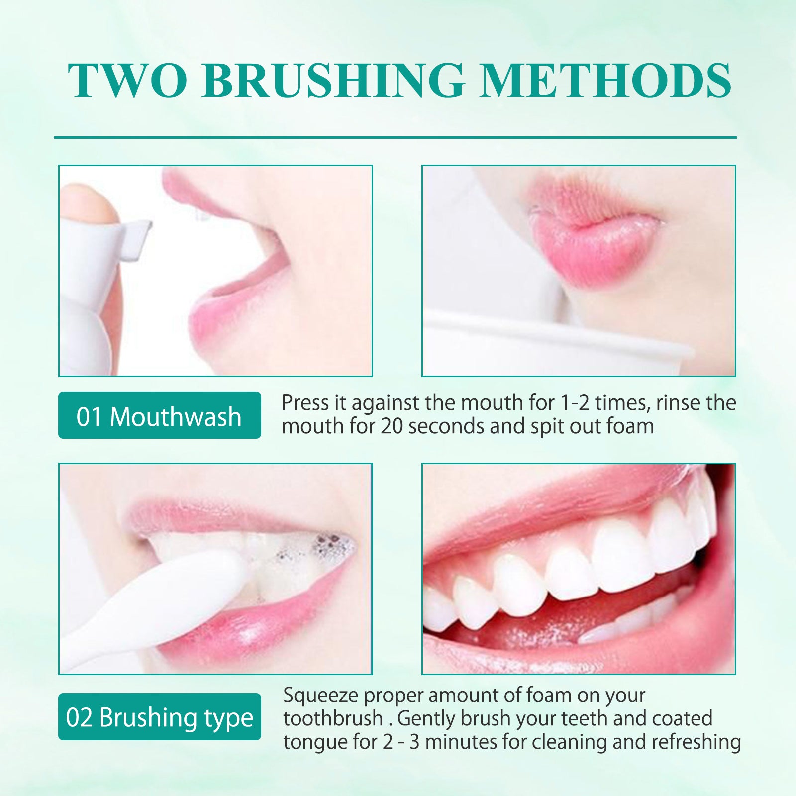 Foam Toothpaste Breath Freshening Whitening Toothpaste Tooth Anti-Moth Mouth Cleaning Tooth Stains And Gum Care 8